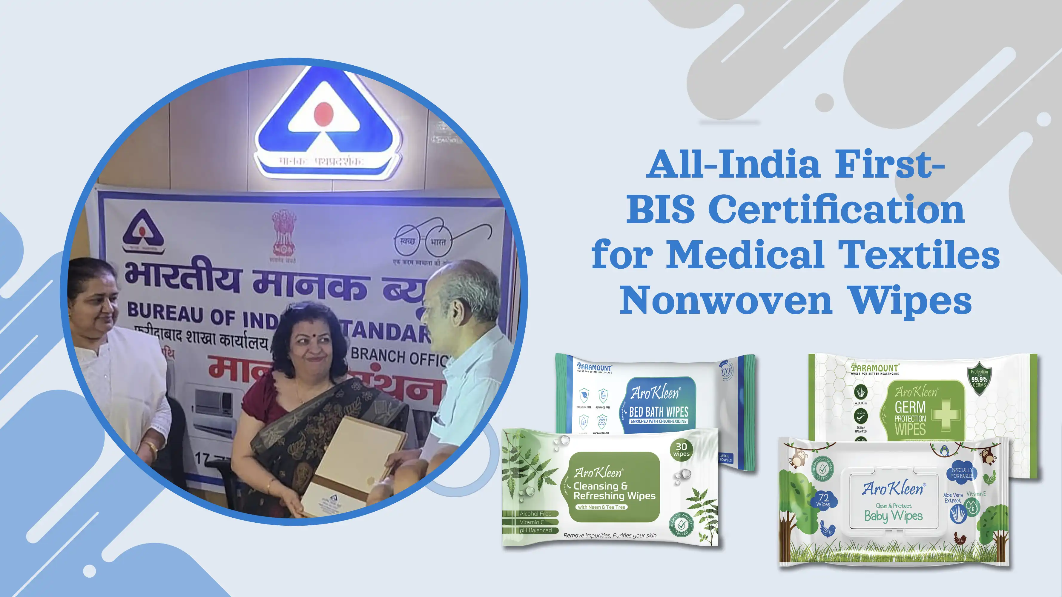 BIS certified nonwoven wipes manufacturer India